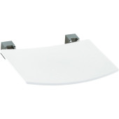 14980010051 PLAN Складное сиденье для настенного монтажа, сиденье откидывается наверх для настенного монтажа, хром/белый (RAL 9010) 14980010051