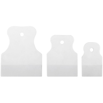 Шпатель резиновый белый, набор 3 шт.(40/60/80 мм)