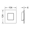 TECEsolid Urinal, Панель смыва для писуара, цвет: черный матовый. 9242435