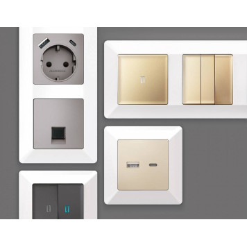 Рамка на 1 пост Ambrella Volt Line AF110101-2