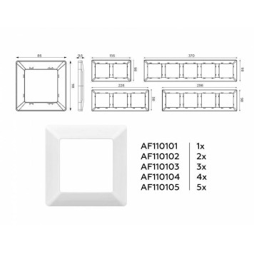 Рамка на 1 пост Ambrella Volt Line AF110101-4