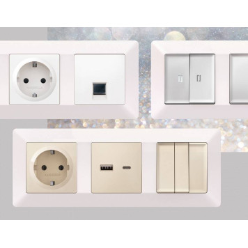 Рамка на 1 пост Ambrella Volt Line AF110201-3