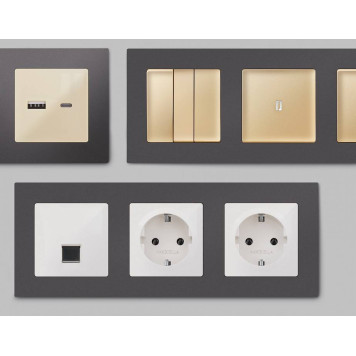 Рамка на 3 поста Ambrella Volt Techno AF220653-1