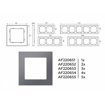 Рамка на 3 поста Ambrella Volt Techno AF220653-3