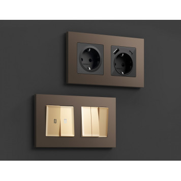 Рамка на 1 пост Ambrella Volt Qubi AF250631-1