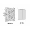Выключатель двухклавишный без рамки Ambrella Volt Quant MA363010
