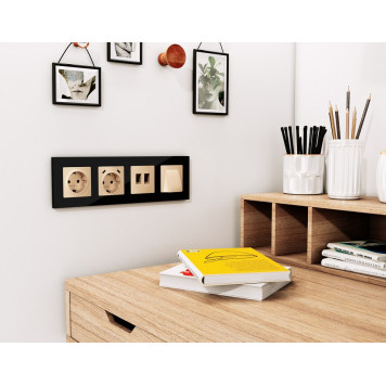 Розетка двойная Ethernet RJ-45 и со шторками, без рамки Ambrella Volt ALFA MA612110-1