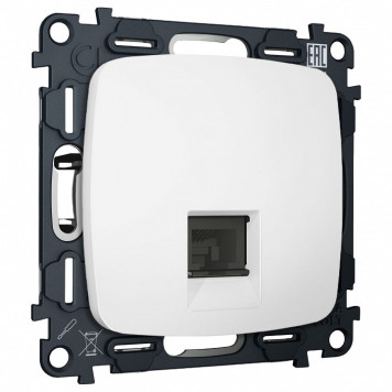 Розетка Ethernet RJ-45 и со шторками, без рамки Ambrella Volt OMEGA MO132005