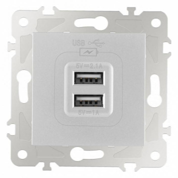Розетка USB, без рамки Arte Milano am-203 203.46-1.silver