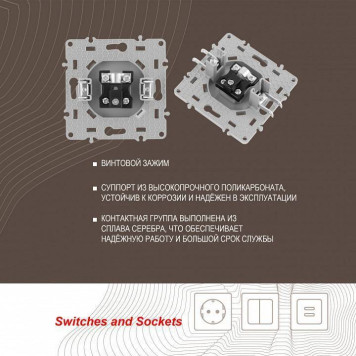 ТВ-розетка без рамки Arte Milano am-217 217.43-1.silver-3