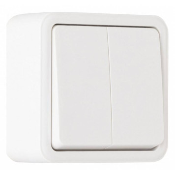 Выключатель проходной двухклавишный Arte Milano 310 310.32-2.white