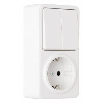 Блок с выключателями двухклавишными Arte Milano am-310 310.53-1.white