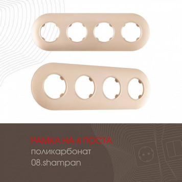 Рамка на 4 поста Arte Milano am-502.08 502.08-4.shampan-1