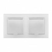 Розетка влагозащищенная с заземлением и со шторкой с крышкой Arte Milano SET06-2 SET06-2-41-1x2 silver