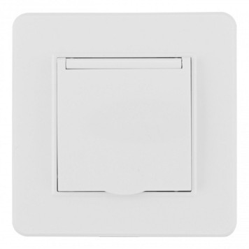 Розетка с заземлением и шторкой, с крышкой Arte Milano SET16-1 SET16-1-41-1 white-1