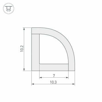 Профиль Arlight WPH-KANT-H10-2000 OPAL 023301-1