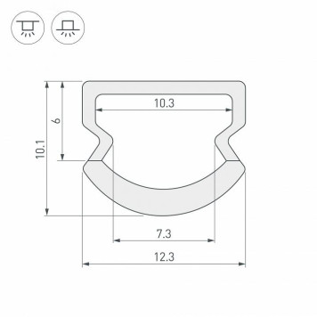 Профиль Arlight WPH-LINE-1210R-2000 OPAL 023303-1