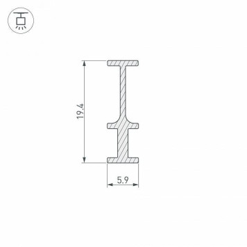 Профиль-держатель накладной Arlight Foled-Rail 25232-2
