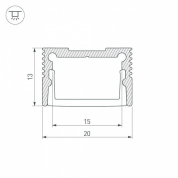 Профиль накладной Arlight SL-SLIM 037112-2