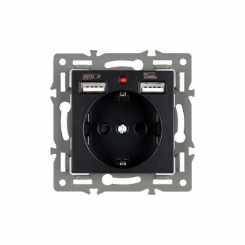 Розетка с заземлением и 2хUSB type A, без рамки Arlight SCT 043734-2