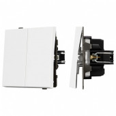 Выключатель двухклавишный без рамки Arlight SWT 054058