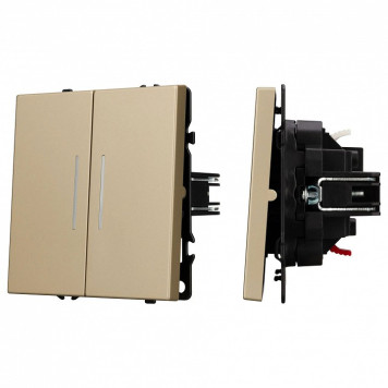 Выключатель двухклавишный без рамки Arlight SWT 054265