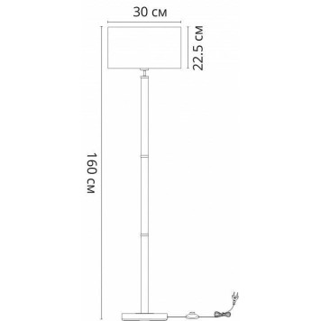 Торшер Arte Lamp Robert A5029PN-1SS-2