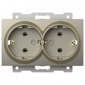 Розетка двойная с заземлением, без рамки Elbi Eleсtriс Zena Vega 609-011400-907-1