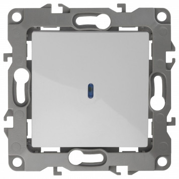 Выключатель одноклавишный с подсветкой без рамки Эра Эра 12 12-1102-01