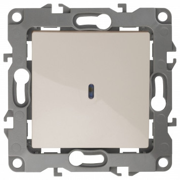 Выключатель одноклавишный с подсветкой без рамки Эра Эра 12 12-1102-02