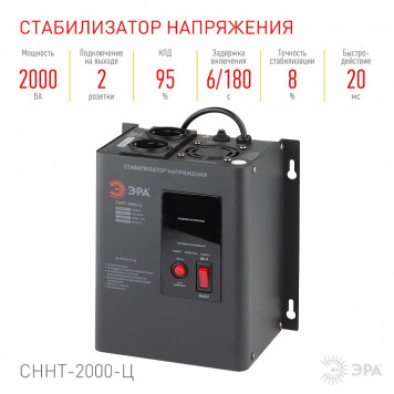 Стабилизатор напряжения Эра СННТ-2000-Ц-3