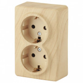 Розетка двойная с заземлением Эра Эра Эксперт 11-2205-11