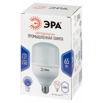 Лампа светодиодная Эра Стандарт E27/E40 65Вт 6500K LED POWER T140-65W-6500-E27/E40-9