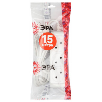Удлинитель Эра U-3-1,5m-2x1-1