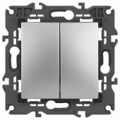 Выключатель двухклавишный без рамки Эра Эра Elegance 14-1104-03