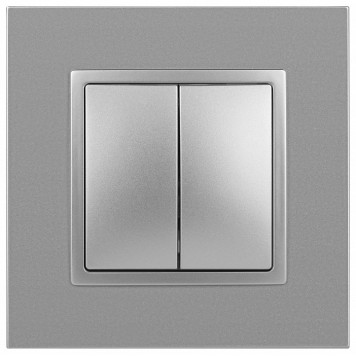 Выключатель двухклавишный без рамки Эра Эра Elegance 14-1104-03-1
