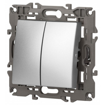 Выключатель двухклавишный без рамки Эра Эра Elegance 14-1104-03-2