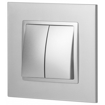 Выключатель двухклавишный без рамки Эра Эра Elegance 14-1104-03-3