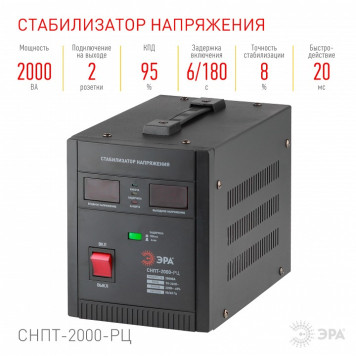 Стабилизатор напряжения Эра СНПТ-2000-РЦ-1