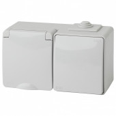 Блок с розеткой и выключателем Эра Эра Эксперт 11-7601-03