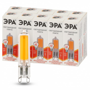 Лампа светодиодная Эра LED JCD-6W-GL-827-G9-2