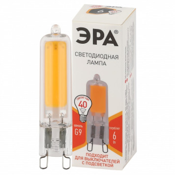Лампа светодиодная Эра LED JCD-6W-GL-827-G9-4