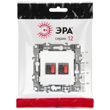 Розетка акустическая без рамки Эра Эра 12 12-3112-01М-3