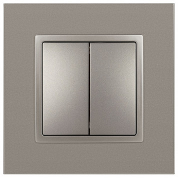 Выключатель двухклавишный без рамки Эра Эра Elegance 14-1104-16-1