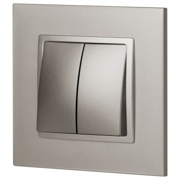Выключатель двухклавишный без рамки Эра Эра Elegance 14-1104-16-3