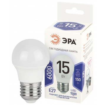 Лампа светодиодная Эра Стандарт LED P45-15W-860-E27-1