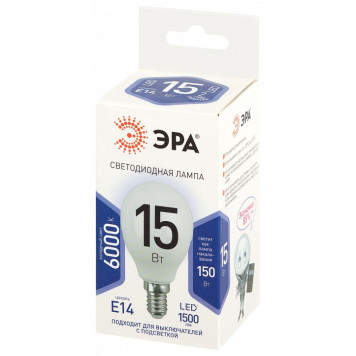 Лампа светодиодная Эра Стандарт LED P45-15W-860-E14-2