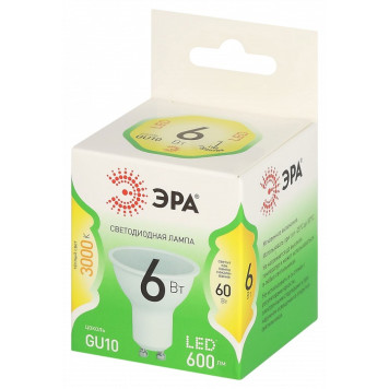Лампа светодиодная Эра Green Line LED MR16-6W-830-GU10 GL-2