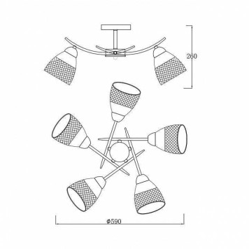 Потолочная люстра Escada Severn 516/5-4