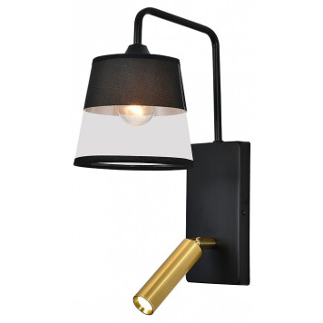 Бра с подсветкой Escada 598 598/1A Black/Brass-1